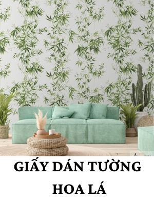 giấy dán tường hoa lá