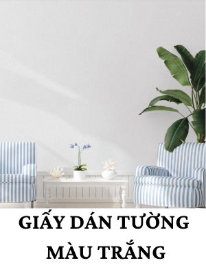 giấy dán tường màu trắng