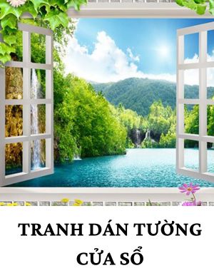 tranh dán tường cửa sổ