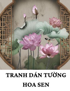 tranh dán tường hoa sen