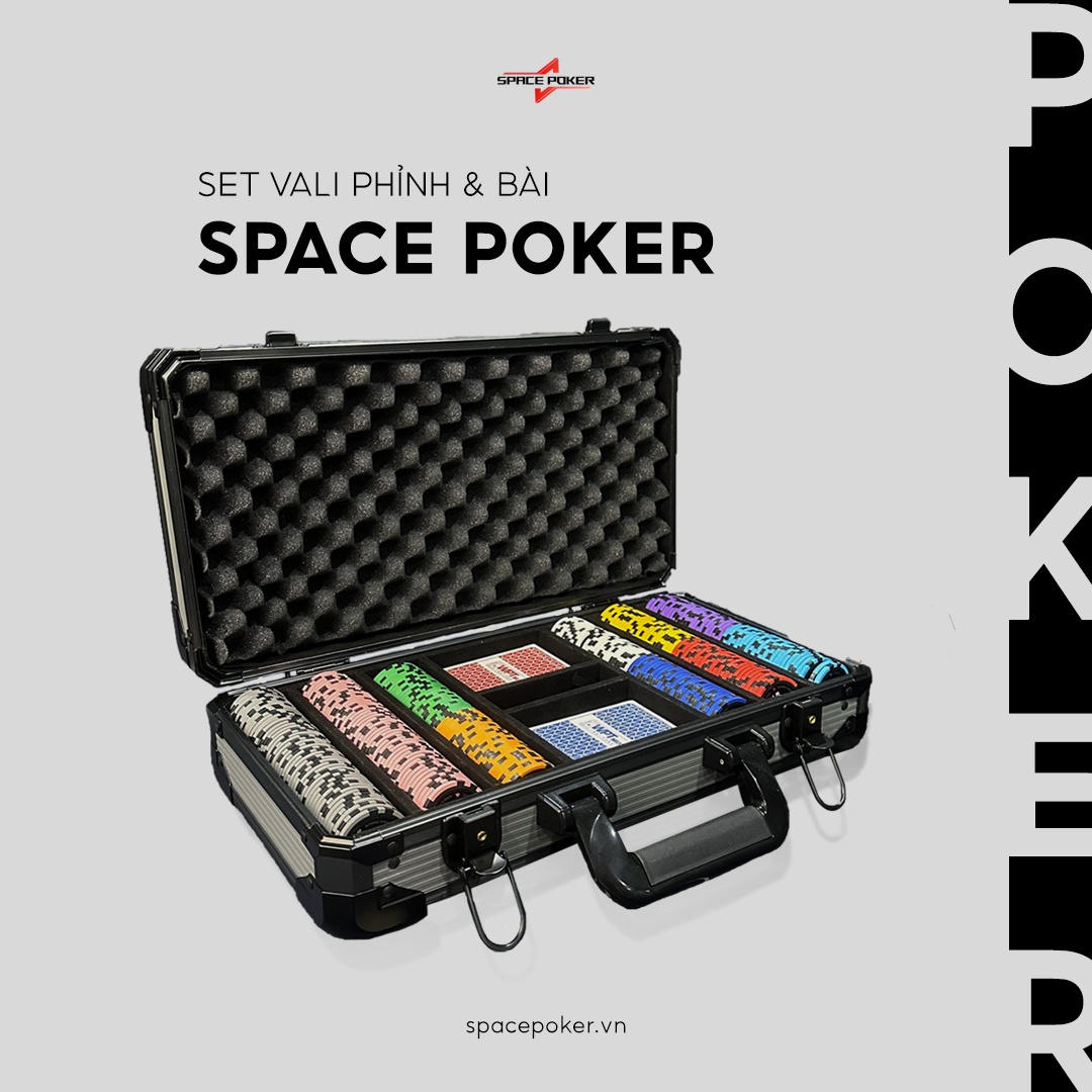 Set vali đựng phỉnh & bài Space Poker