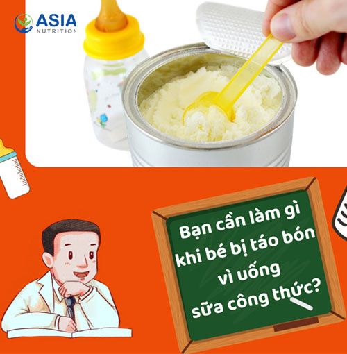 Vì sao bé bị táo bón khi sử dụng sữa công thức?