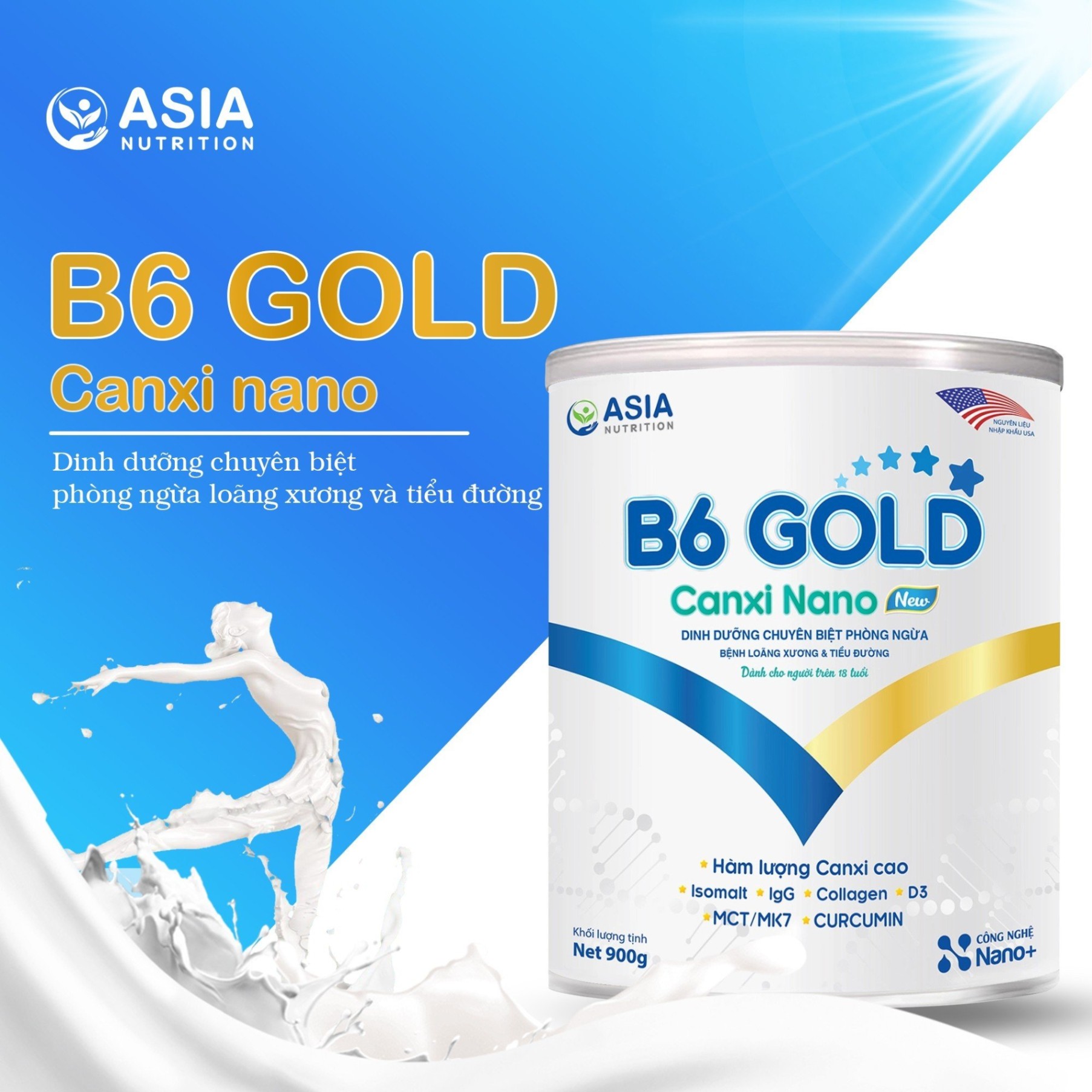 B6 GOLD CANXI NANO - NGƯỜI ĐỒNG HÀNH BẢO VỆ SỨC KHỎE XƯƠNG KHỚP CỦA BẠN