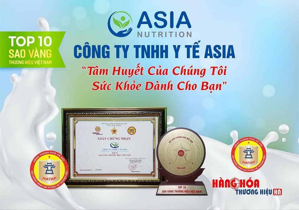 Công ty TNHH Y tế Asia nhiều năm liền đạt thương hiệu sữa chất lượng cao