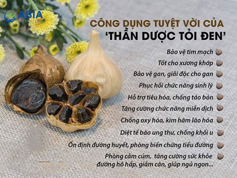 Tỏi đen có nhiều công dụng đổi với sức khỏe