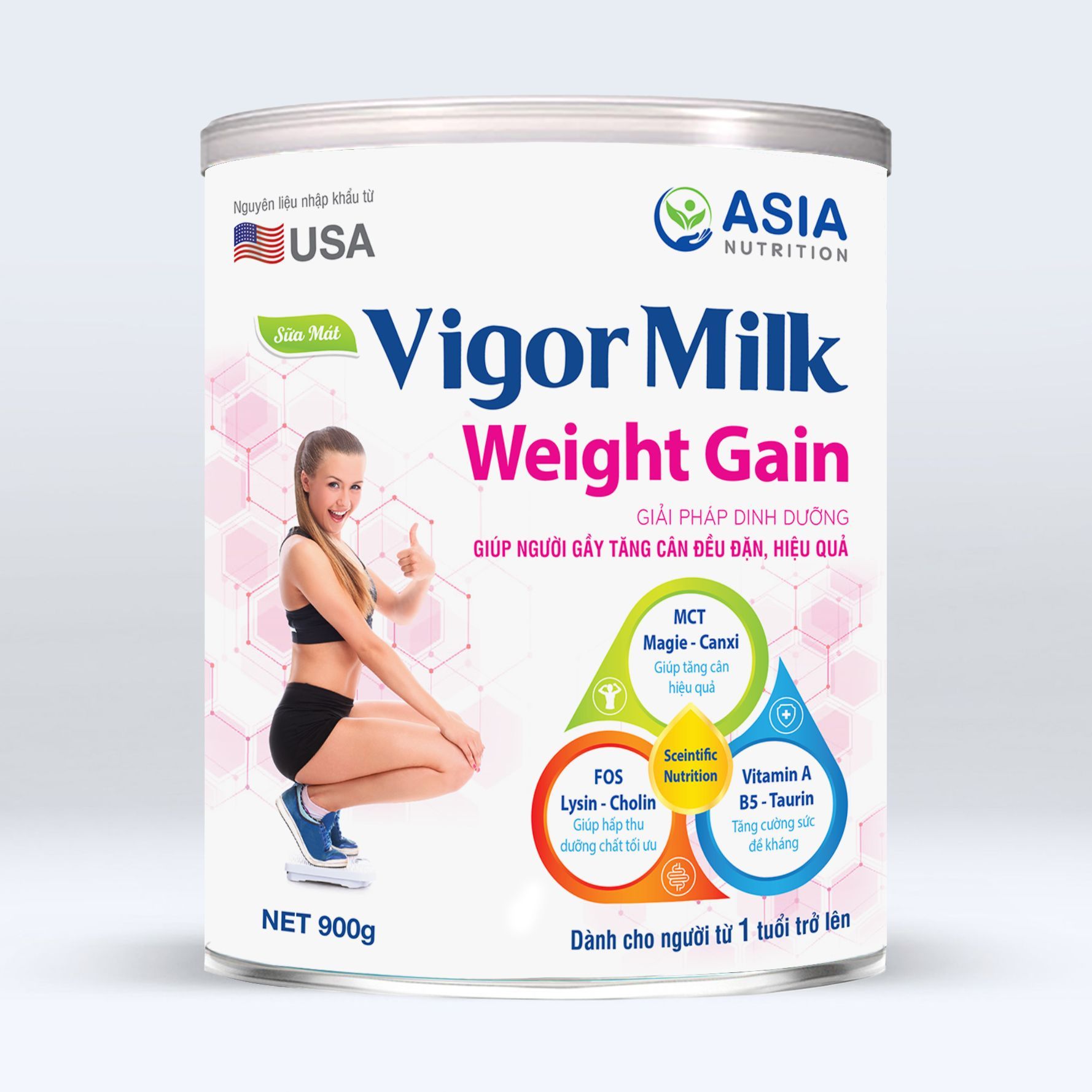 Xem ngay chi tiết sữa tăng cân Vigor Milk Weight Gain giá bán 405.000 vnd/900gr