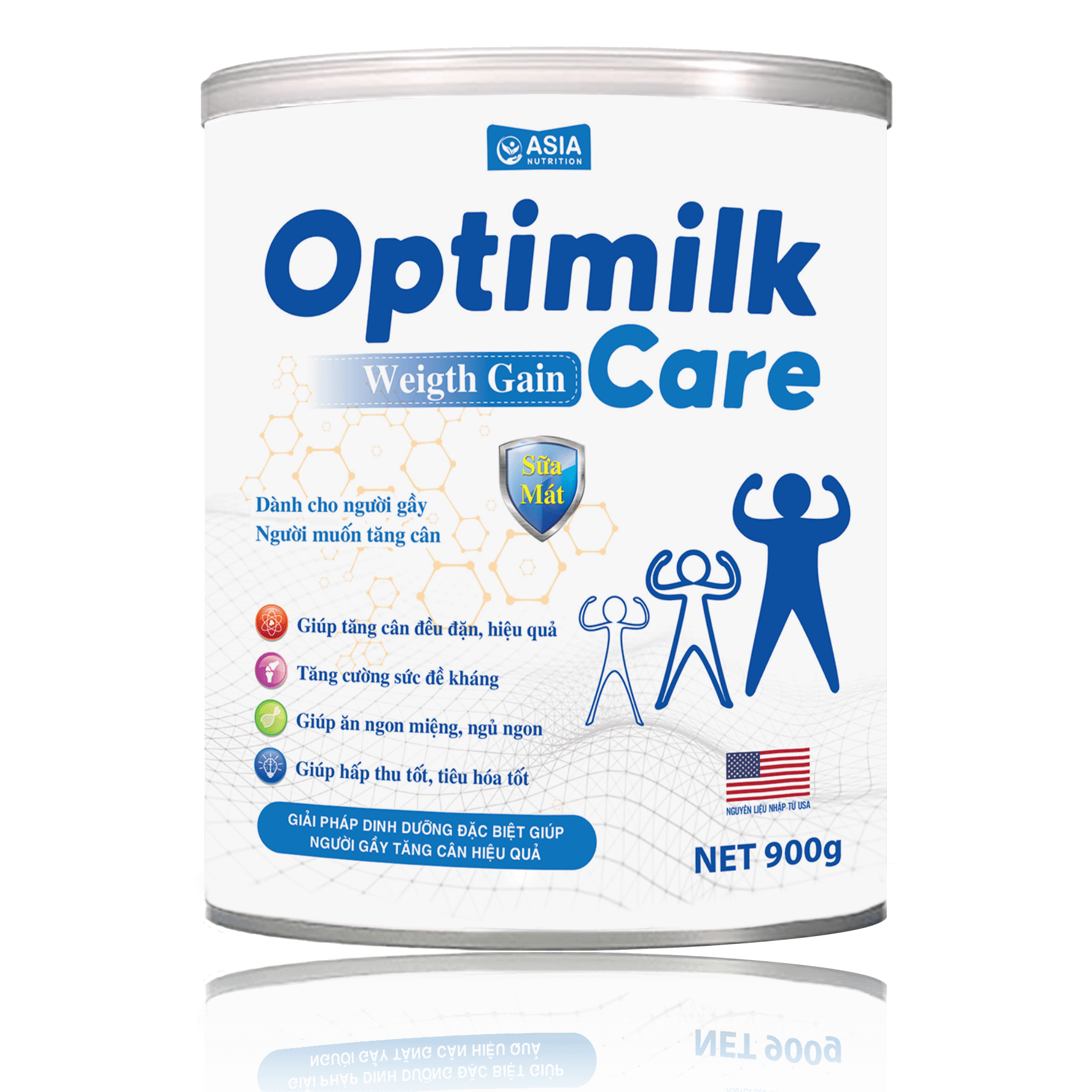 Xem ngay chi tiết sữa tăng cân Optimilk Care Weight Gain với giá bán 462.000 vnđ/900gr