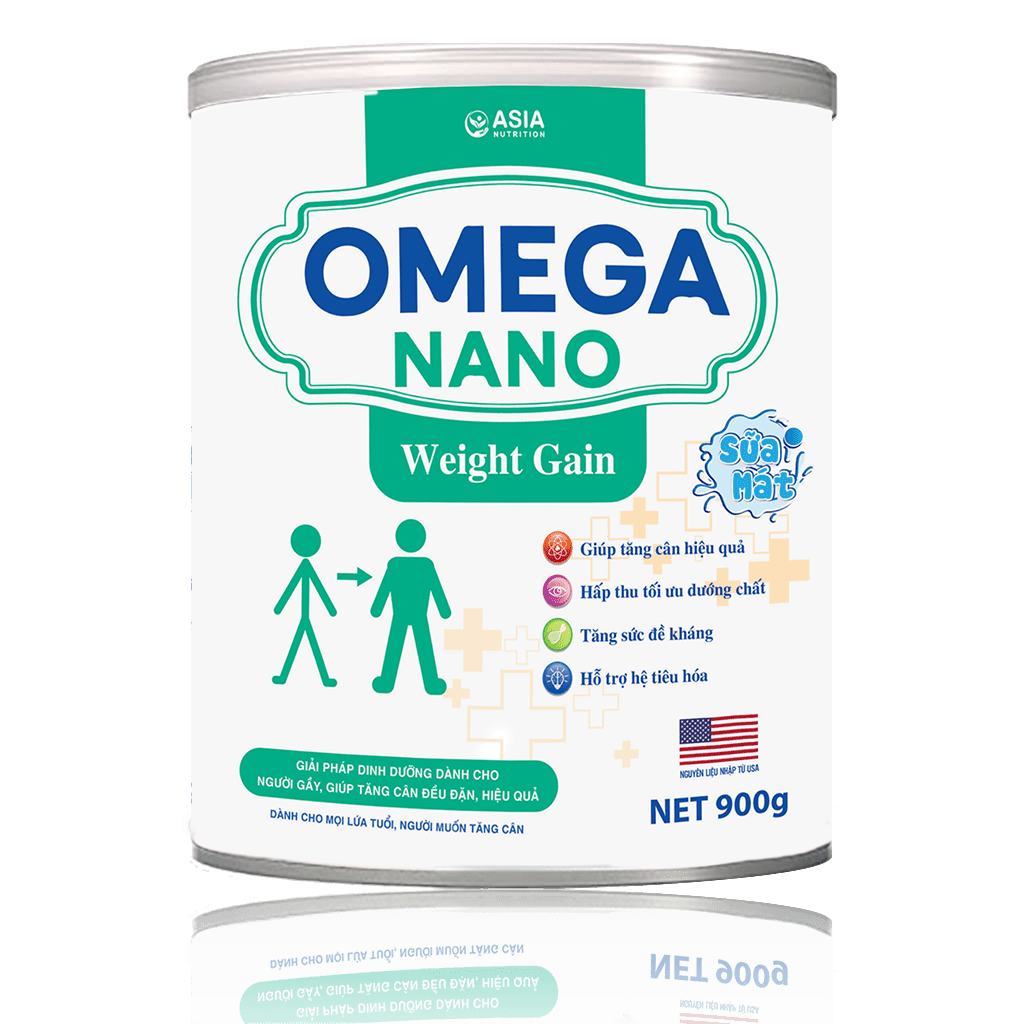 Xem ngay chi tiết sữa tăng cân Omega Nano Weight Gain giá bán 385.000 vnđ/900g