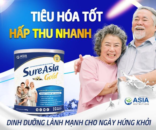 Sữa Sure Asia Gold giúp phục hồi sức khỏe, tiêu hoa tốt và hấp thu nhanh