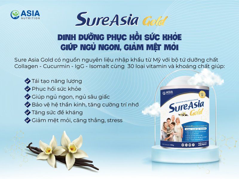 Cải thiện giấc ngủ cho người già bằng cách bổ sung sữa Sure Asia Gold
