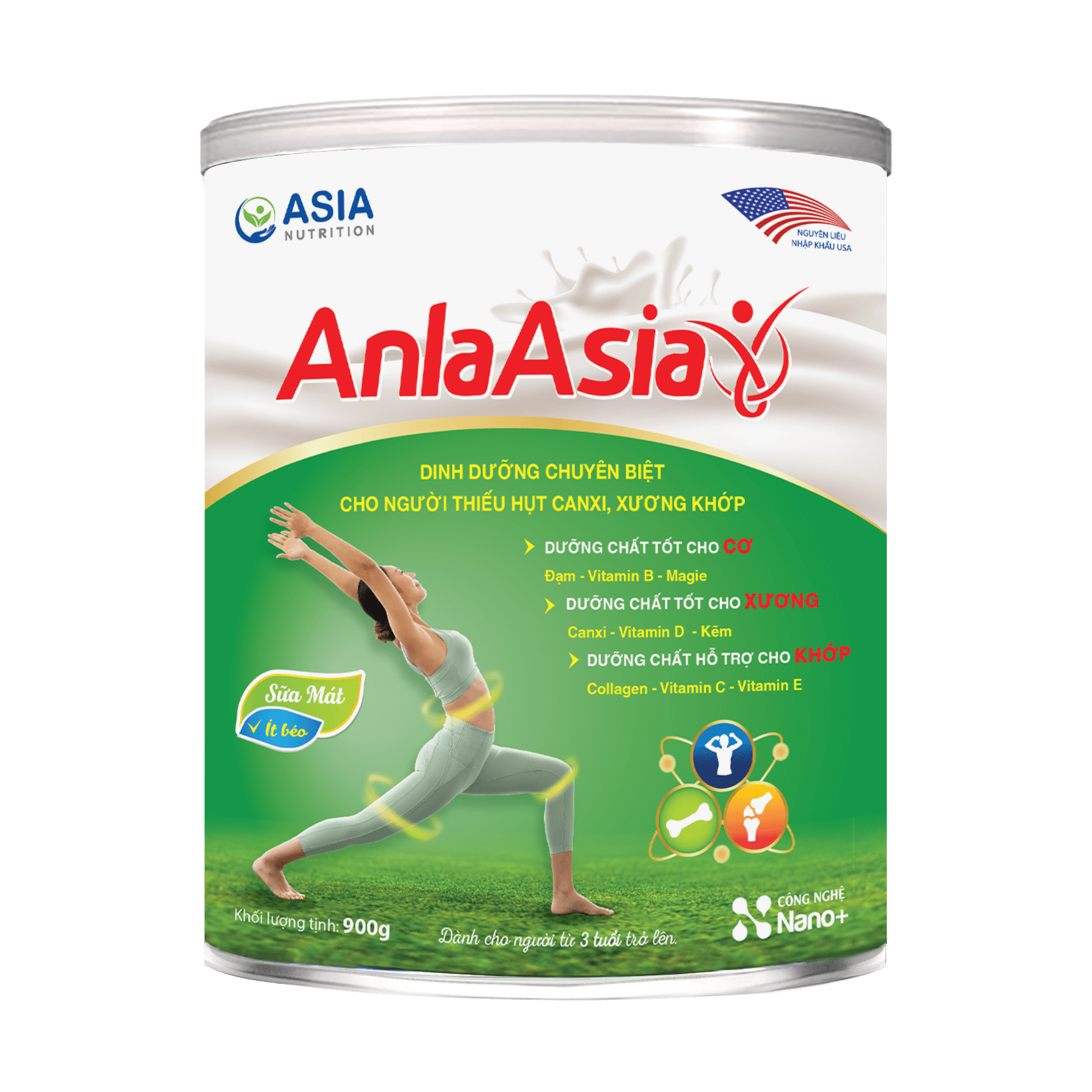AnlaAsia là dòng sữa dinh dưỡng giúp phòng ngừa xương khớp