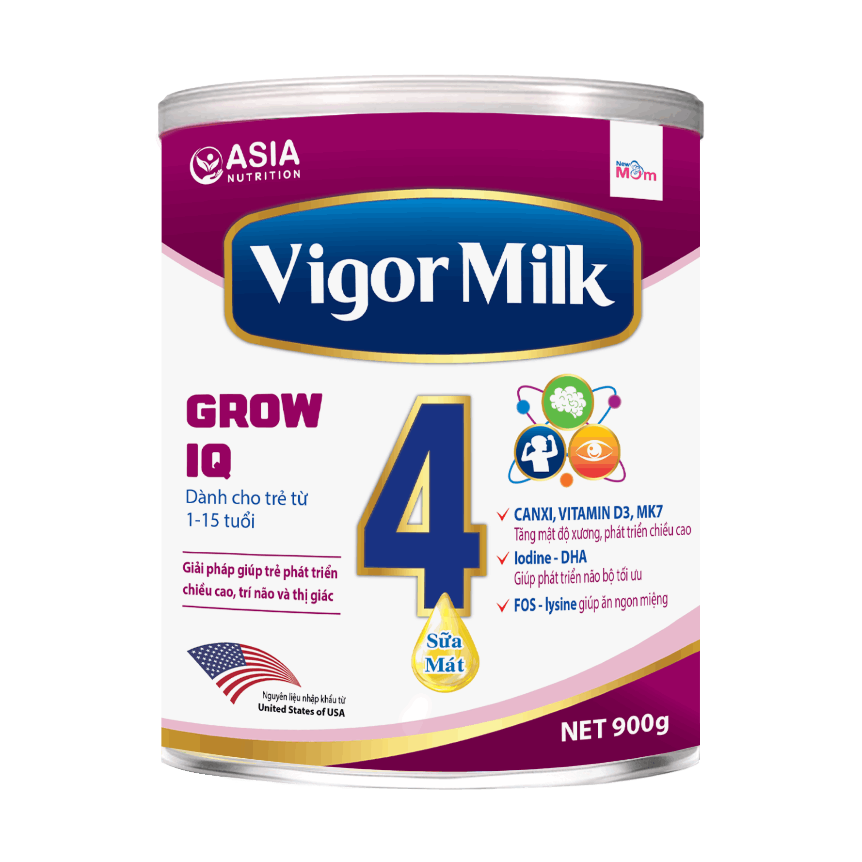 SỮA BỘT CHO BÉ VIGOR MILK GROW IQ SỐ 4