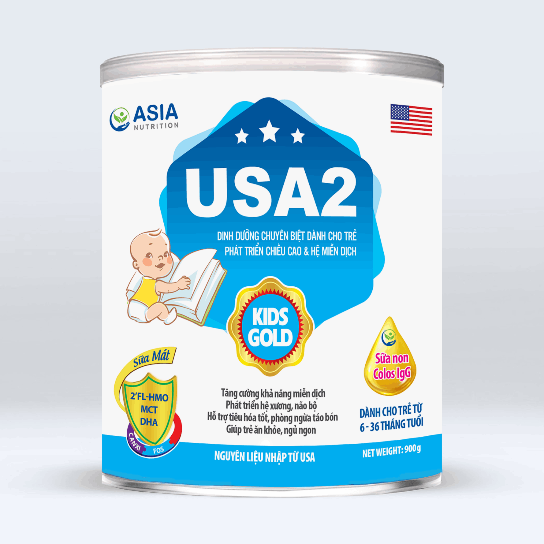 SỮA BỘT CHO BÉ USA2 KIDS GOLD