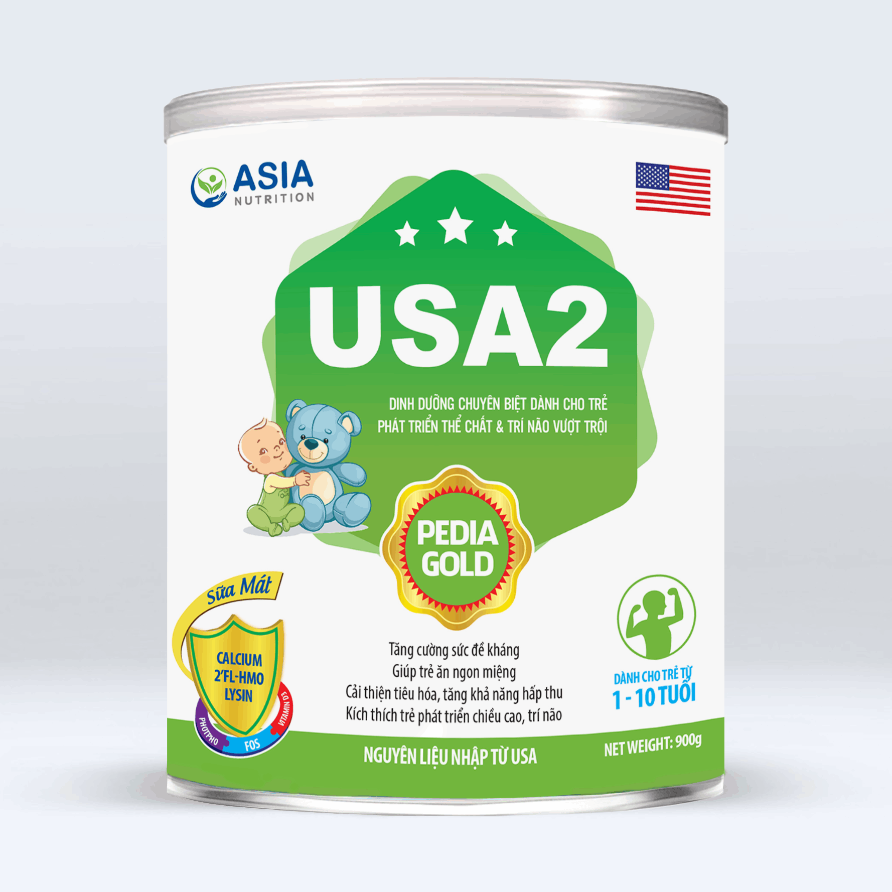 SỮA BỘT CHO BÉ USA2 PEDIA GOLD