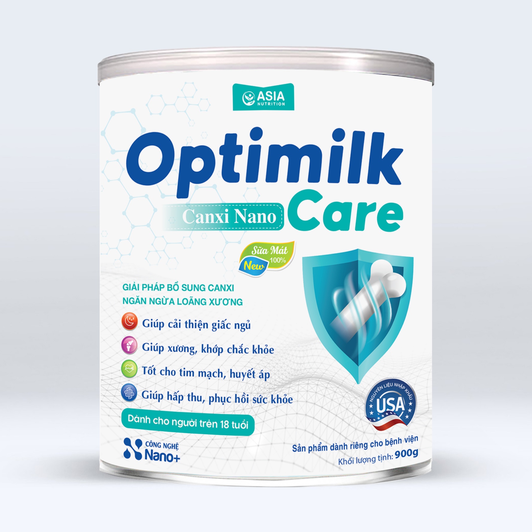 SỮA BỘT DINH DƯỠNG OPTIMILK CARE CANXI NANO