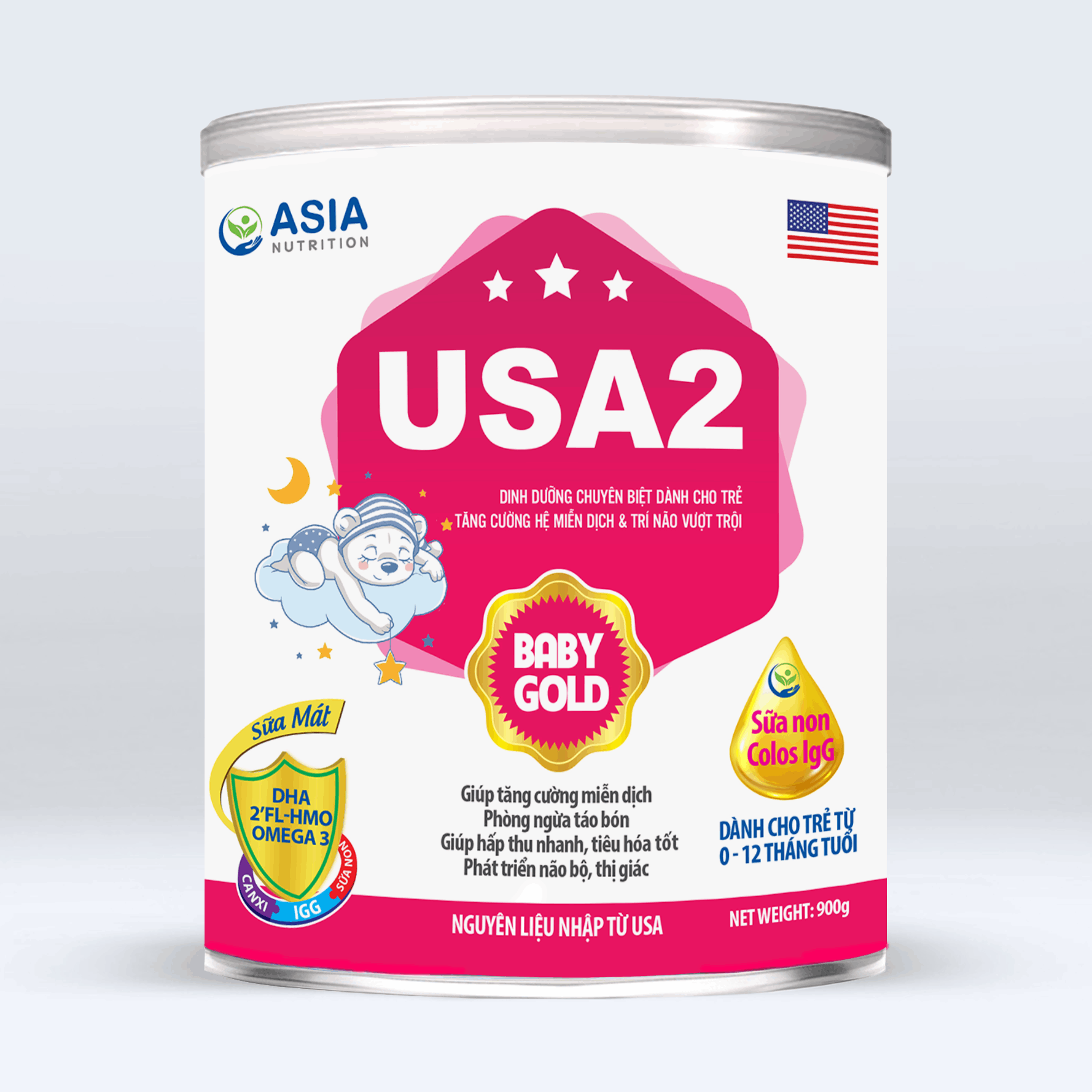 SỮA BỘT CHO BÉ USA2 BABY GOLD