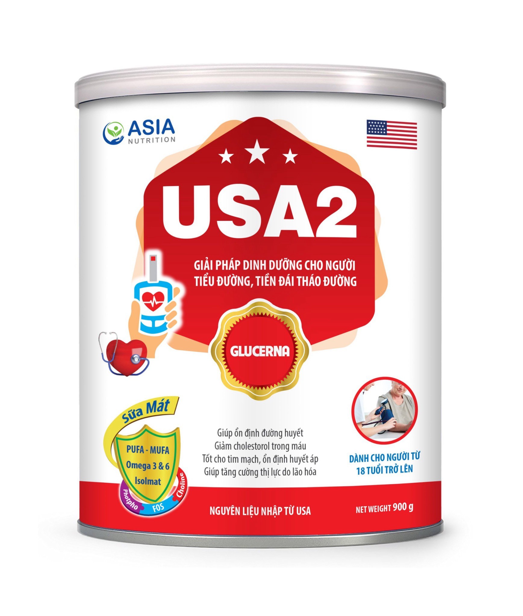 SỮA BỘT DINH DƯỠNG USA2 GLU CARE