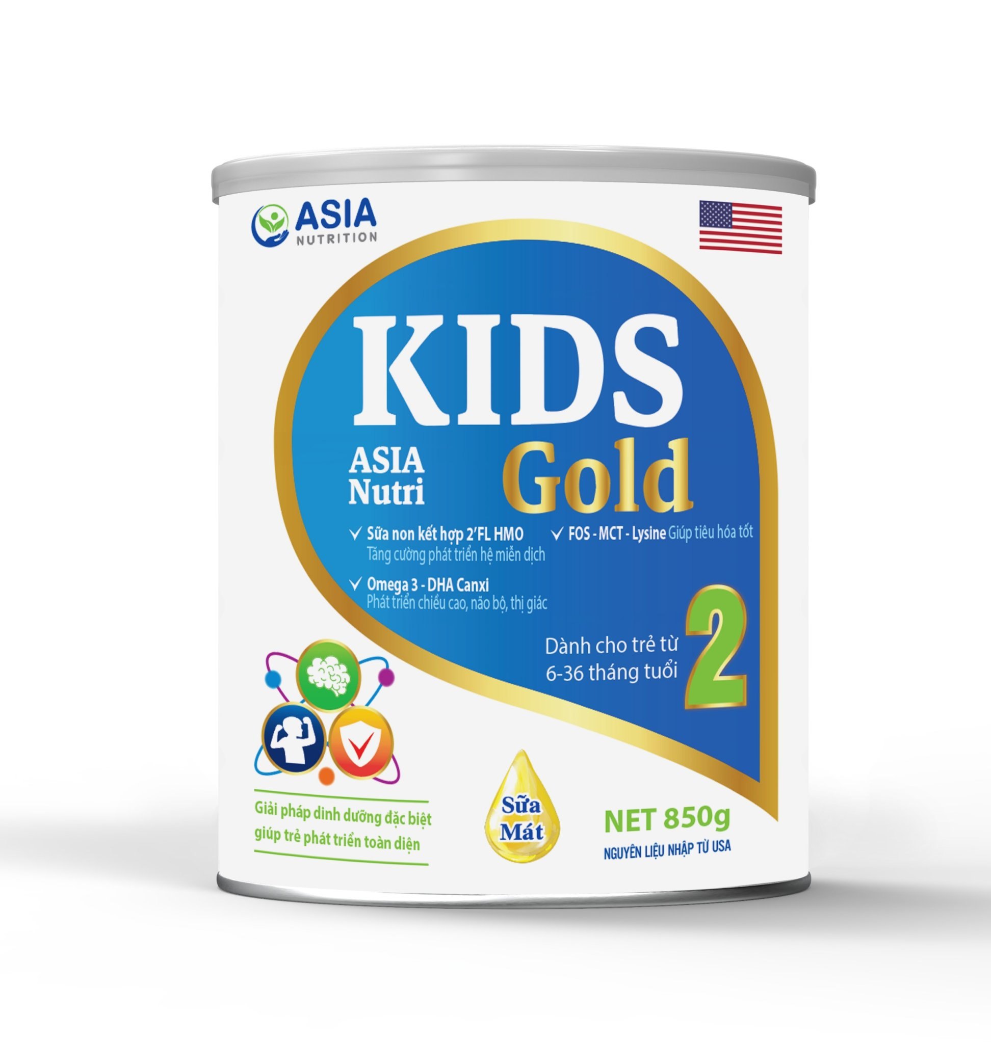 SỮA BỘT CHO BÉ ASIA NUTRI KIDS GOLD