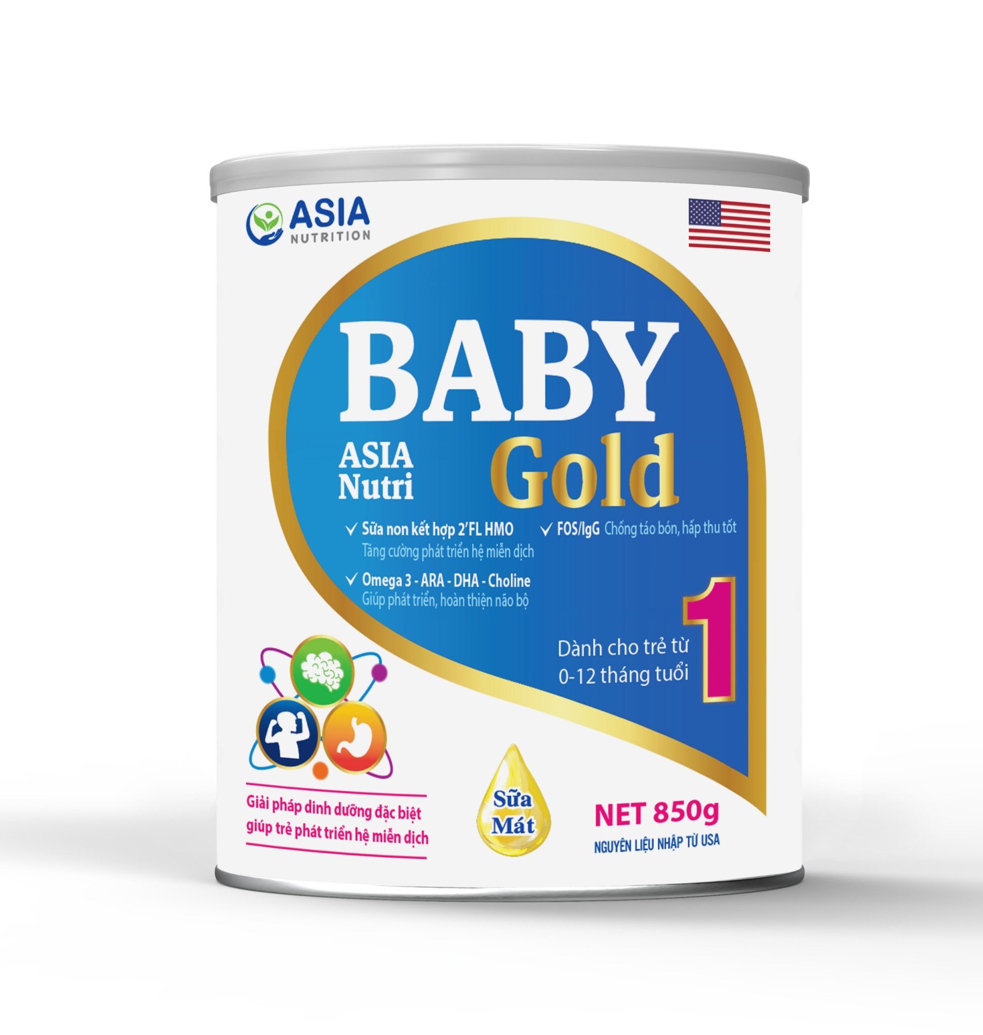 SỮA BỘT CHO BÉ ASIA NUTRI BABY GOLD