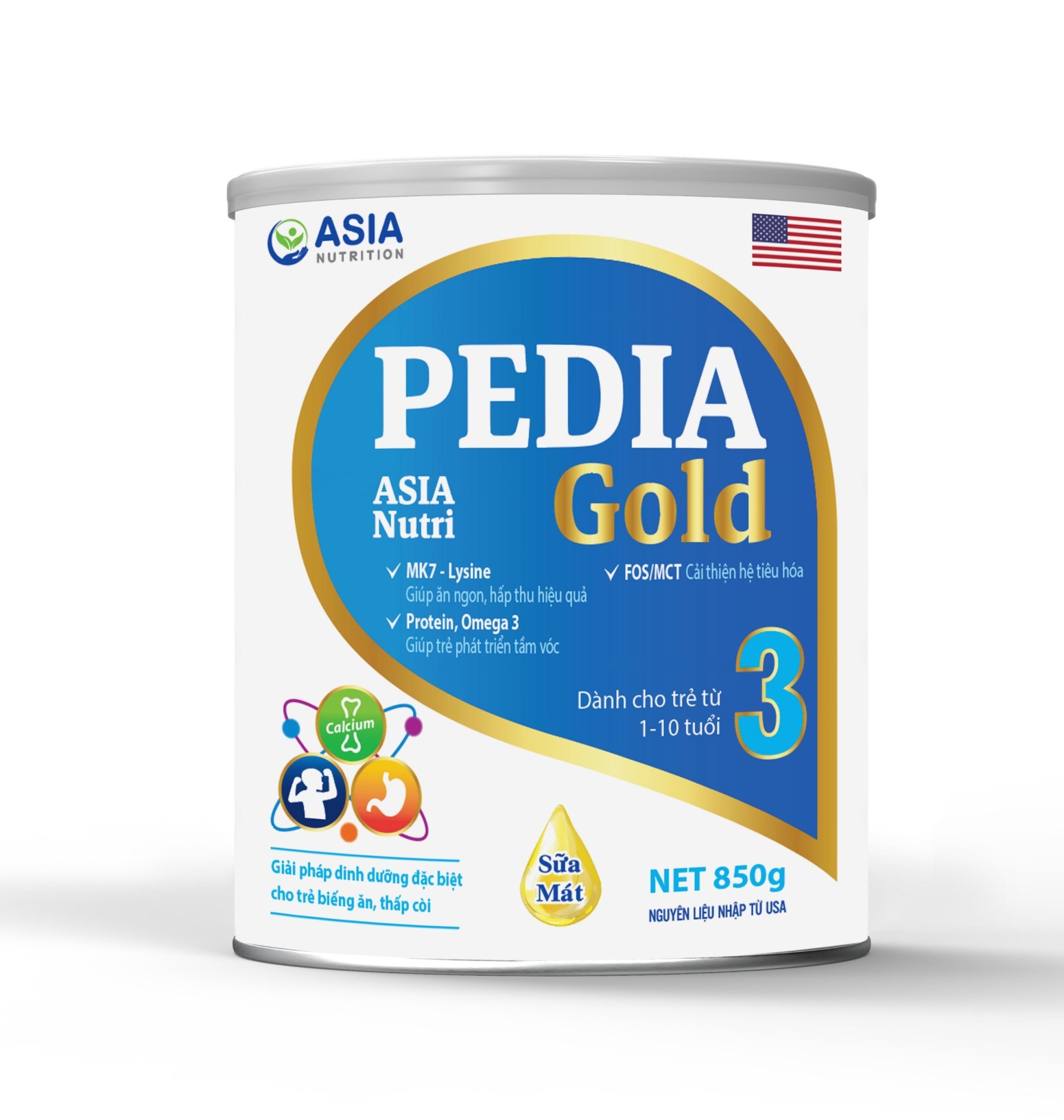 SỮA BỘT CHO BÉ ASIA NUTRI PEDIA GOLD