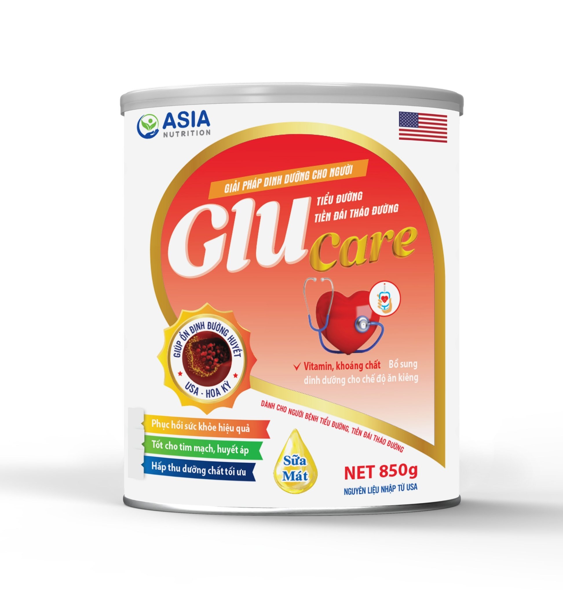 SỮA DINH DƯỠNG ASIA NUTRI GLU CARE