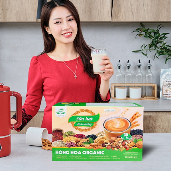 Sữa Hạt Dinh Dưỡng 36 Vị Hạt Hồng Hoa Organic