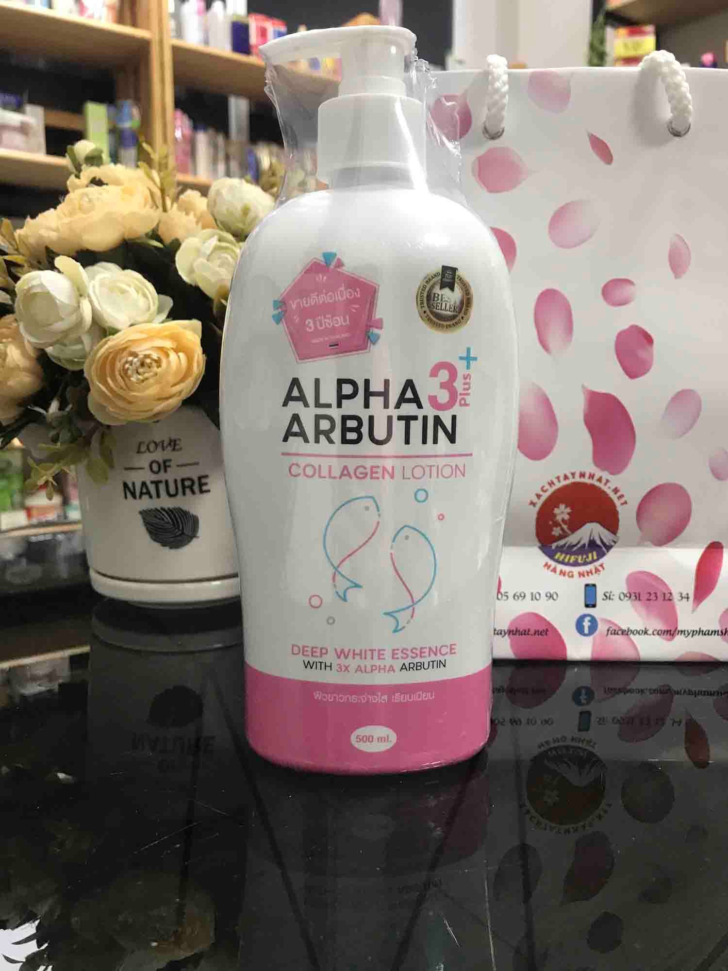 Sữa Dưỡng Thể Alpha Arbutin Collagen Lotion Dưỡng Trắng Da 500ml