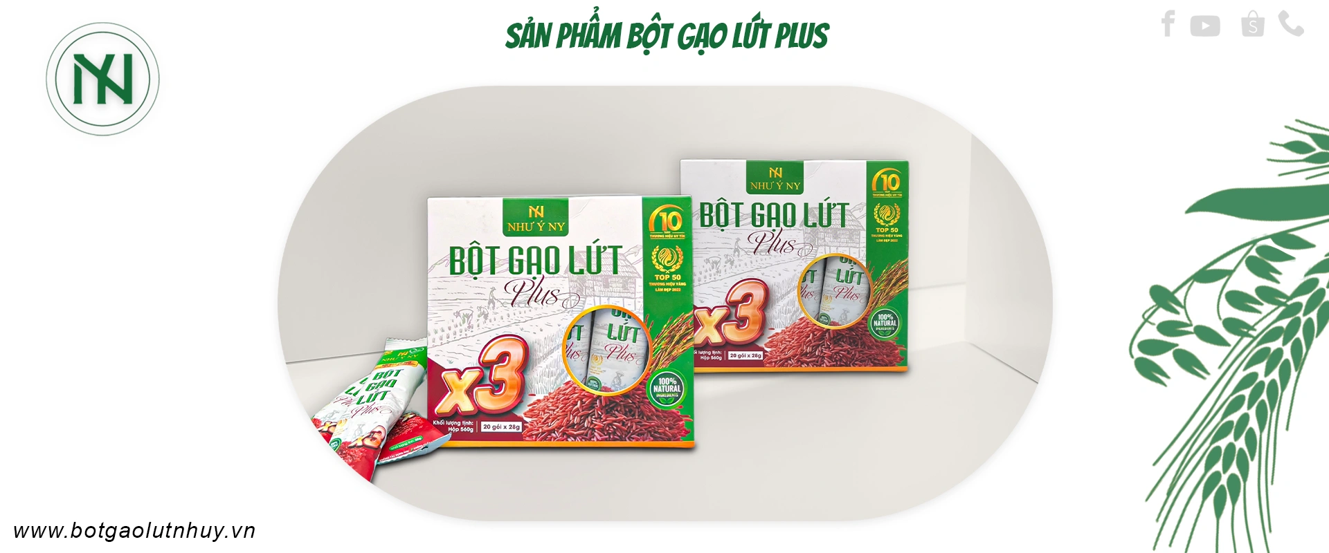 Bột Gạo Lứt Plus X3 Như Ý 20 Gói