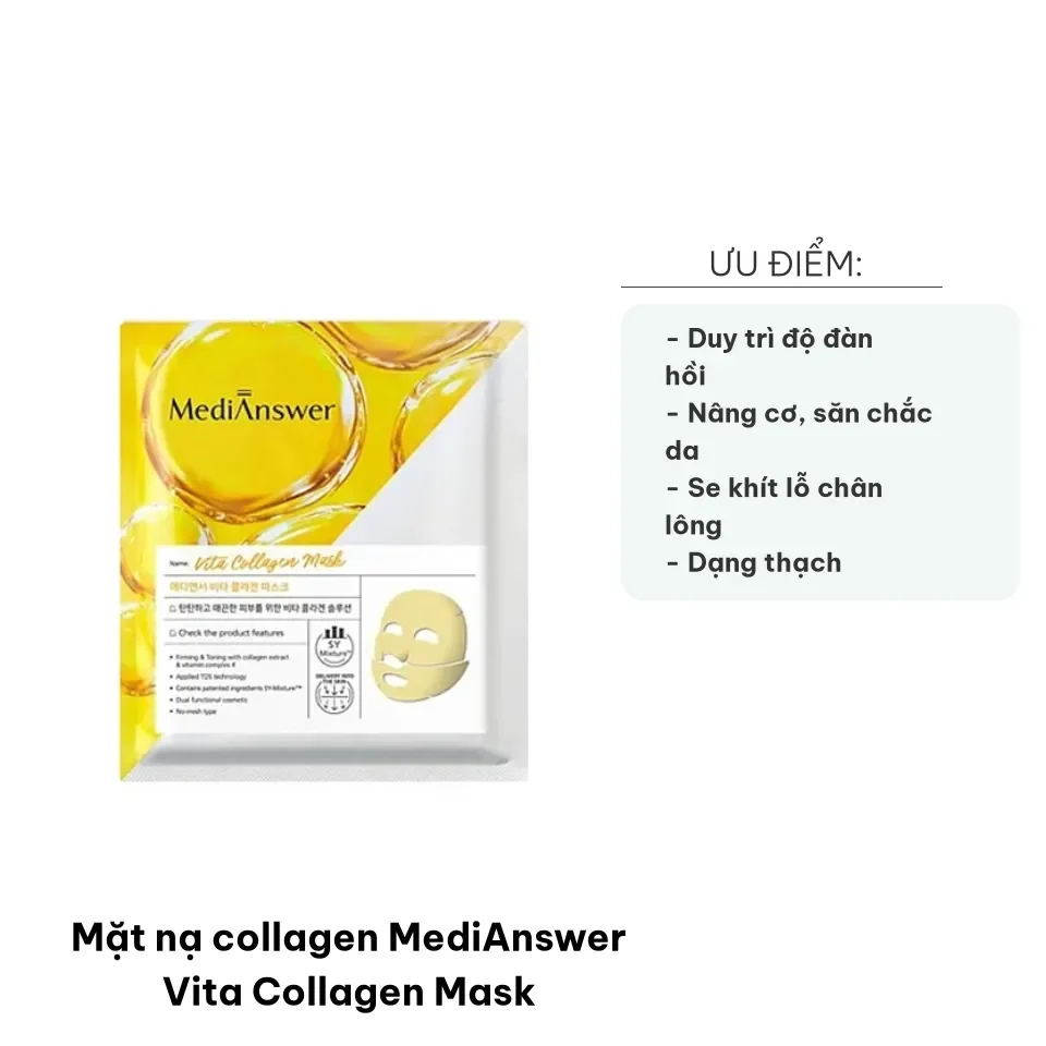 Mặt nạ thạch vàng Medianswer Vita Collagen Mask hộp 5 miếng