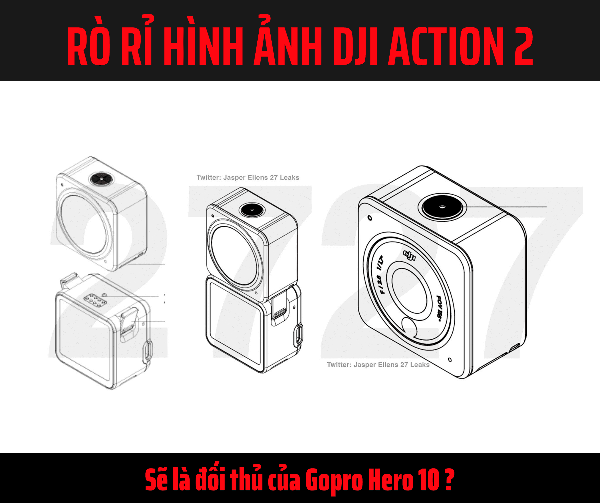 [ Rò Rỉ ] Thông tin về camera hành trình DJI Action 2 mới với khả năng quay video 4K120FPS