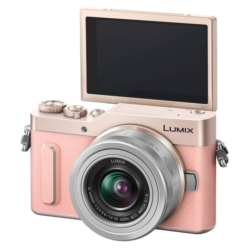 Panasonic Lumix DMC-GF10 + Kit LUMIX G 12-32mm (Black, Silver, Orange, Pink) - Pink