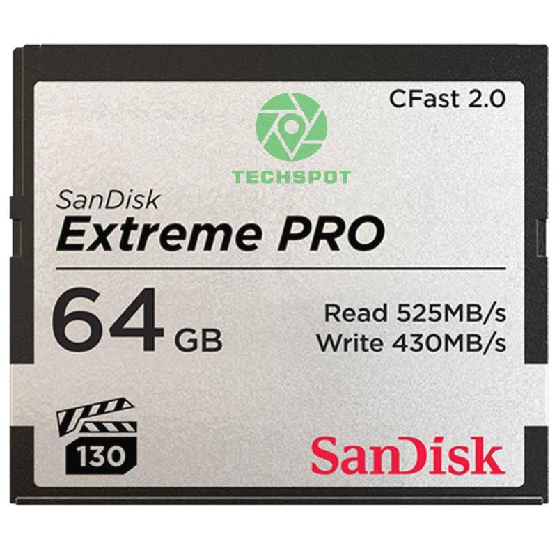 THẺ NHỚ CFAST 2.0 SANDISK EXTREME PRO 3500X 64GB 525/430 MB/S | Chính Hãng