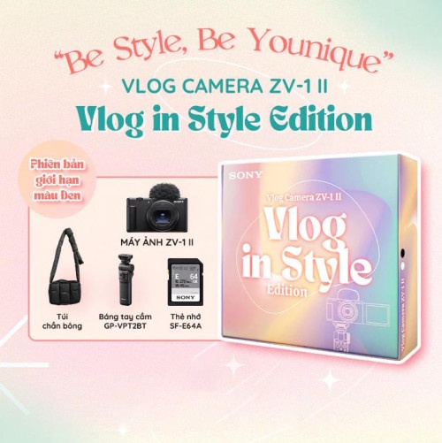 Bộ Sản Phẩm Sony ZV-1 II Vlog In Style Edition (Black)