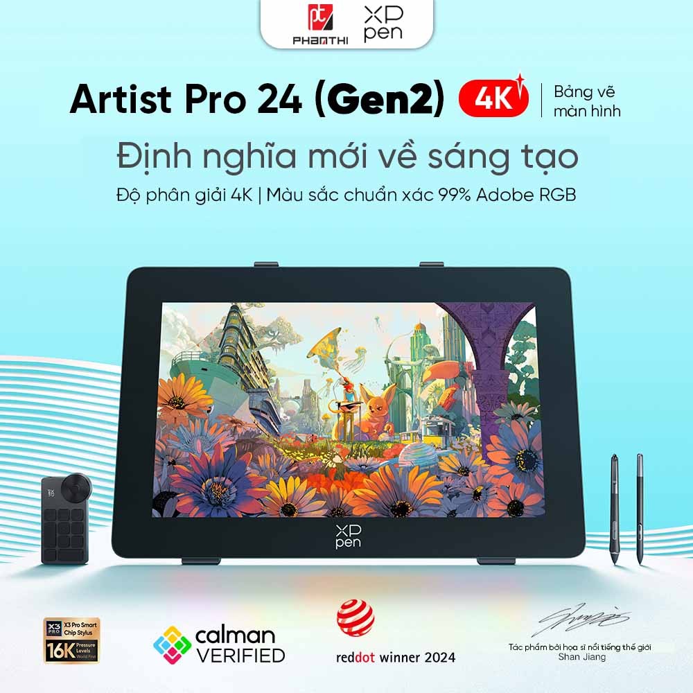 XPPEN ARTIST PRO 24 (GEN 2) – BẢNG VẼ MÀN HÌNH 4K SIÊU NÉT