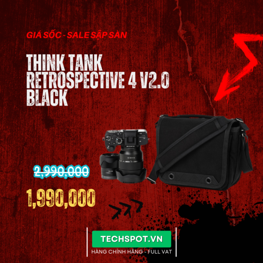 Túi đựng máy ảnh Think Tank Retrospective 4 V2.0 Black