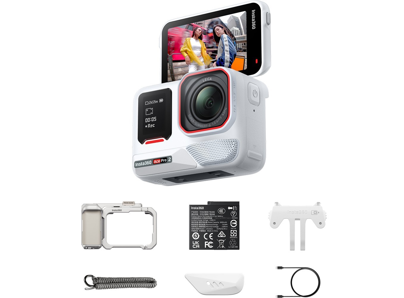 Insta360 Ace Pro 2 Single Battery Xplorer Bundle (White+Silver)