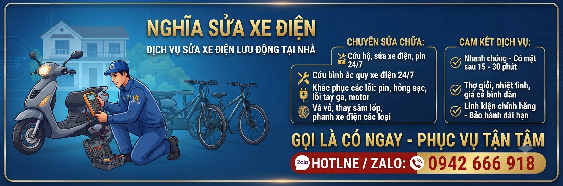 Dịch Vụ Sửa Xe Điện Tại Nhà TP.HCM – Cứu Hộ Nhanh Chóng, Tận Nơi 24/7