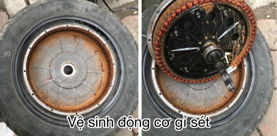 Vệ sinh động cơ bị gỉ sét