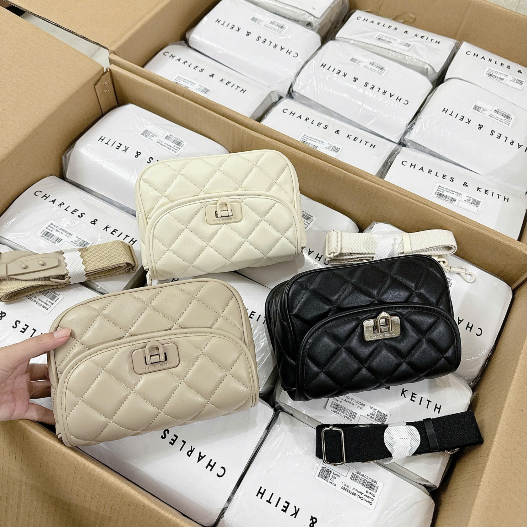 TÚI XÁCH C.N.K TRÁM BẢN ĐẸP SIZE 19 - C417