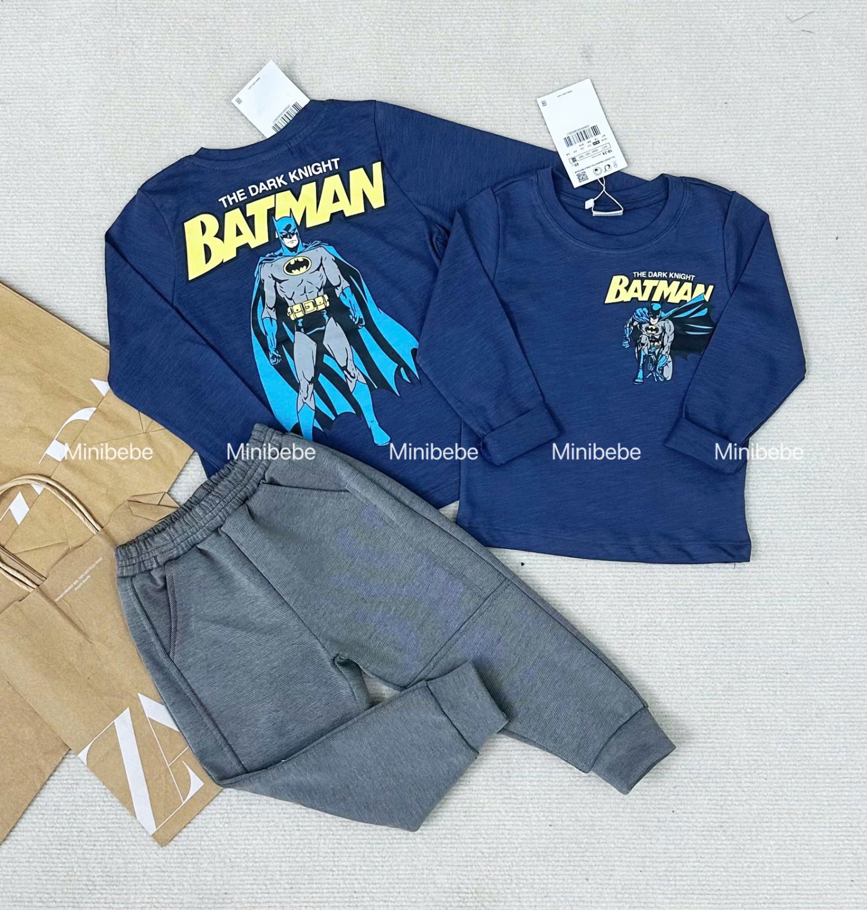 XẢ SET BỘ BATMAN XANH THAN BÉ TRAI - A247