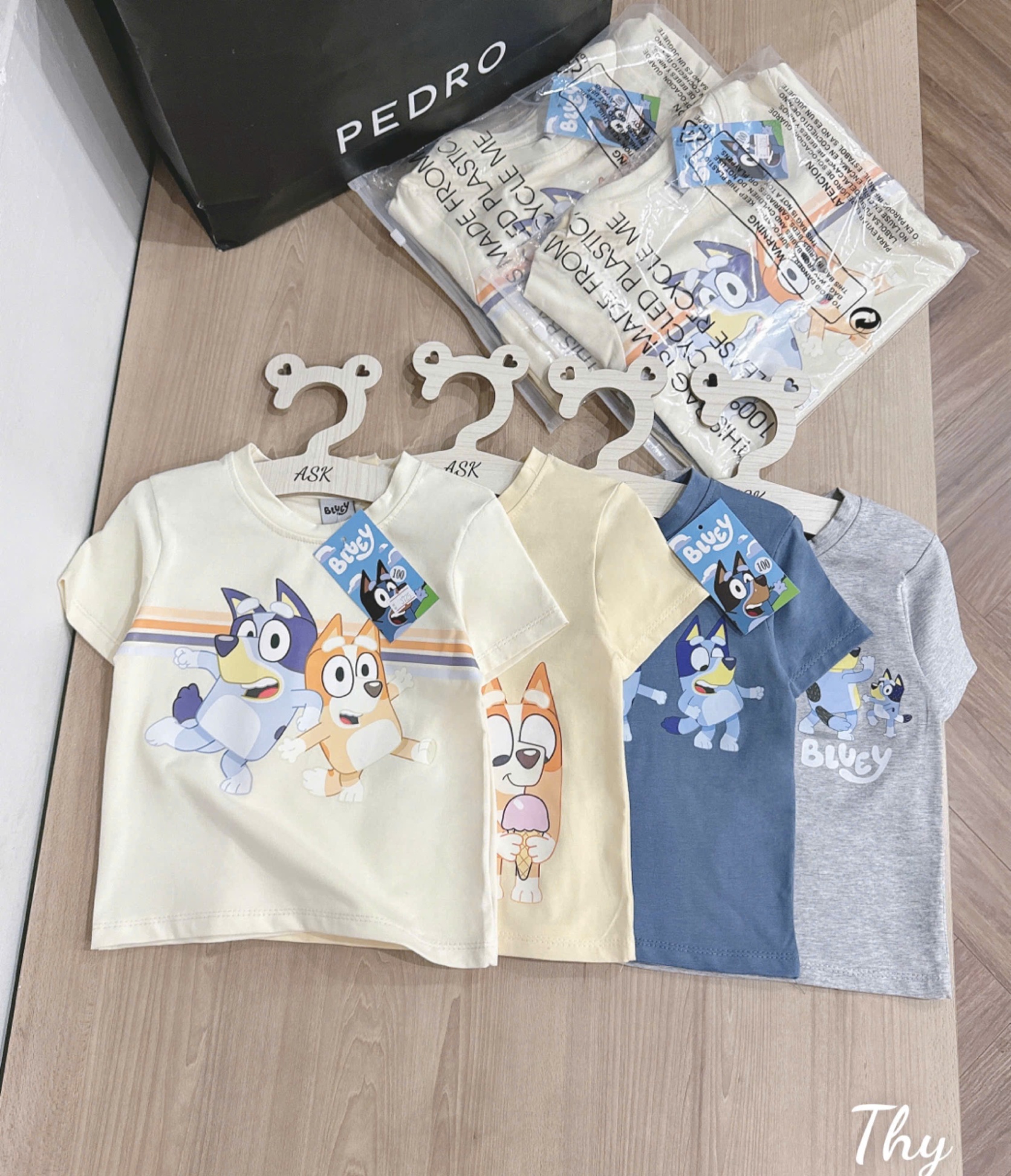 XẢ SET 4 ÁO BLUEY CỘC TAY - A130