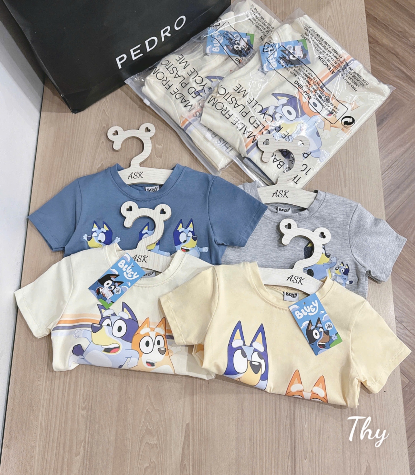 XẢ SET 4 ÁO BLUEY CỘC TAY - A130