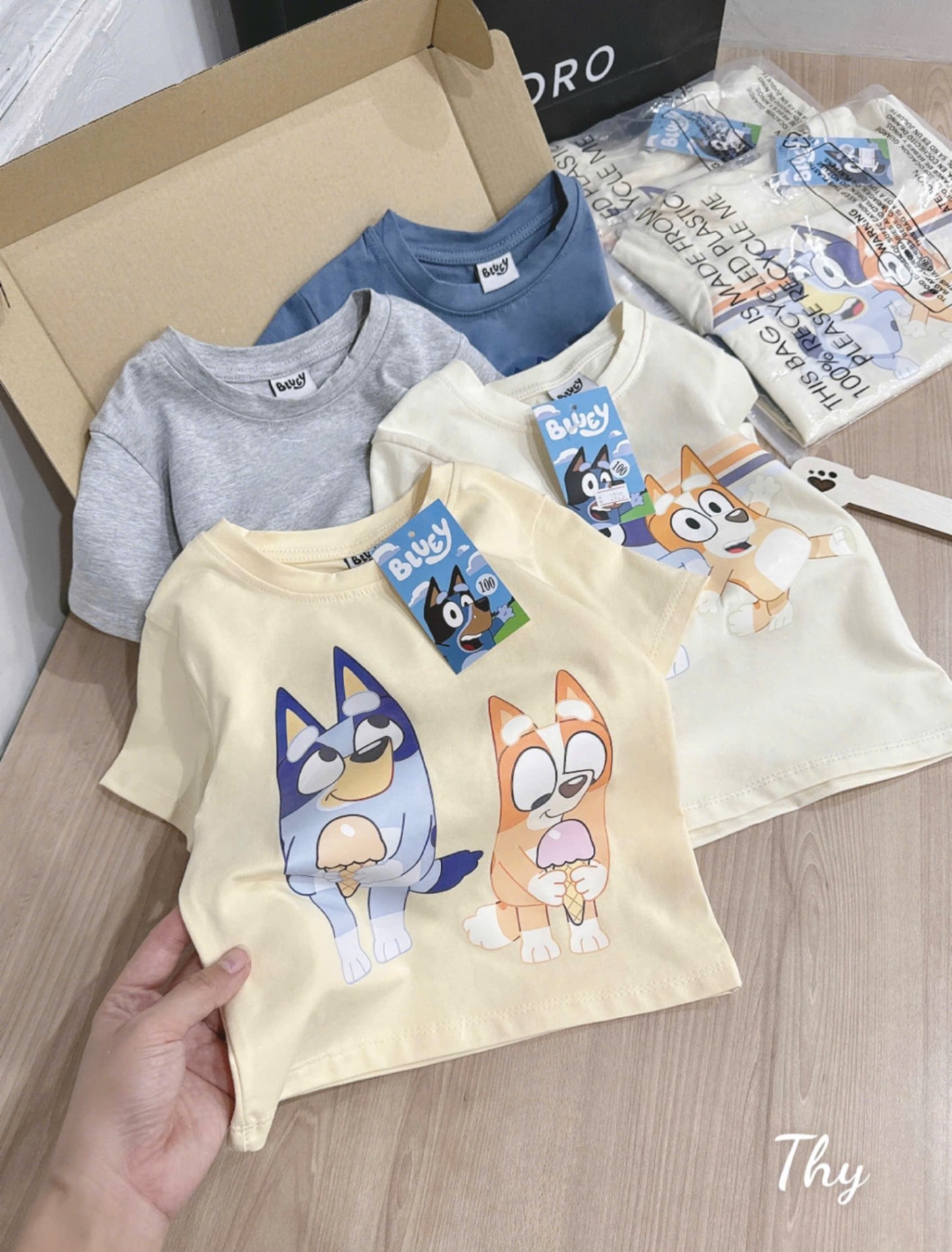 XẢ SET 4 ÁO BLUEY CỘC TAY - A130