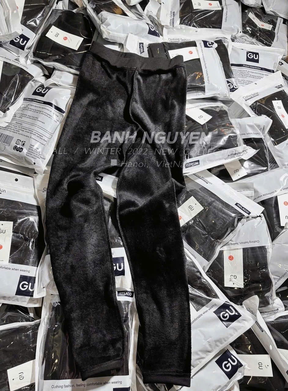 QUẦN LEGGING ĐEN LÓT LÔNG BÉ GÁI - A669