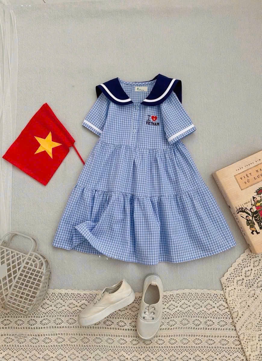 B370 - VÁY CỔ THỦY THỦ I ❤ VIET NAM