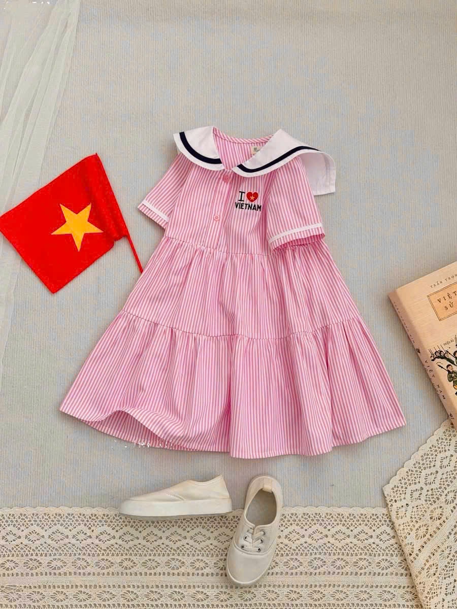 B370 - VÁY CỔ THỦY THỦ I ❤ VIET NAM