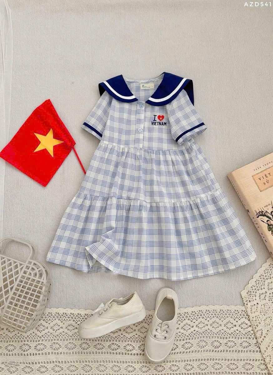 B370 - VÁY CỔ THỦY THỦ I ❤ VIET NAM
