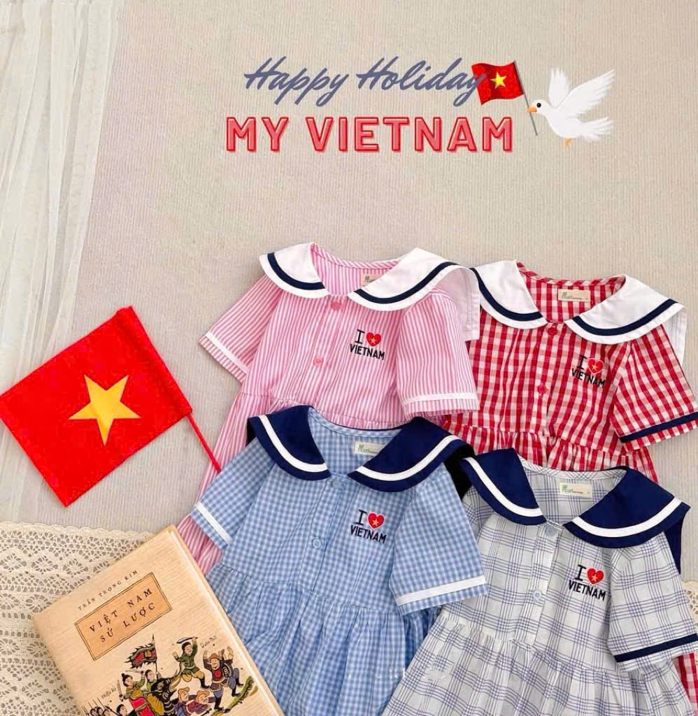 B370 - VÁY CỔ THỦY THỦ I ❤ VIET NAM