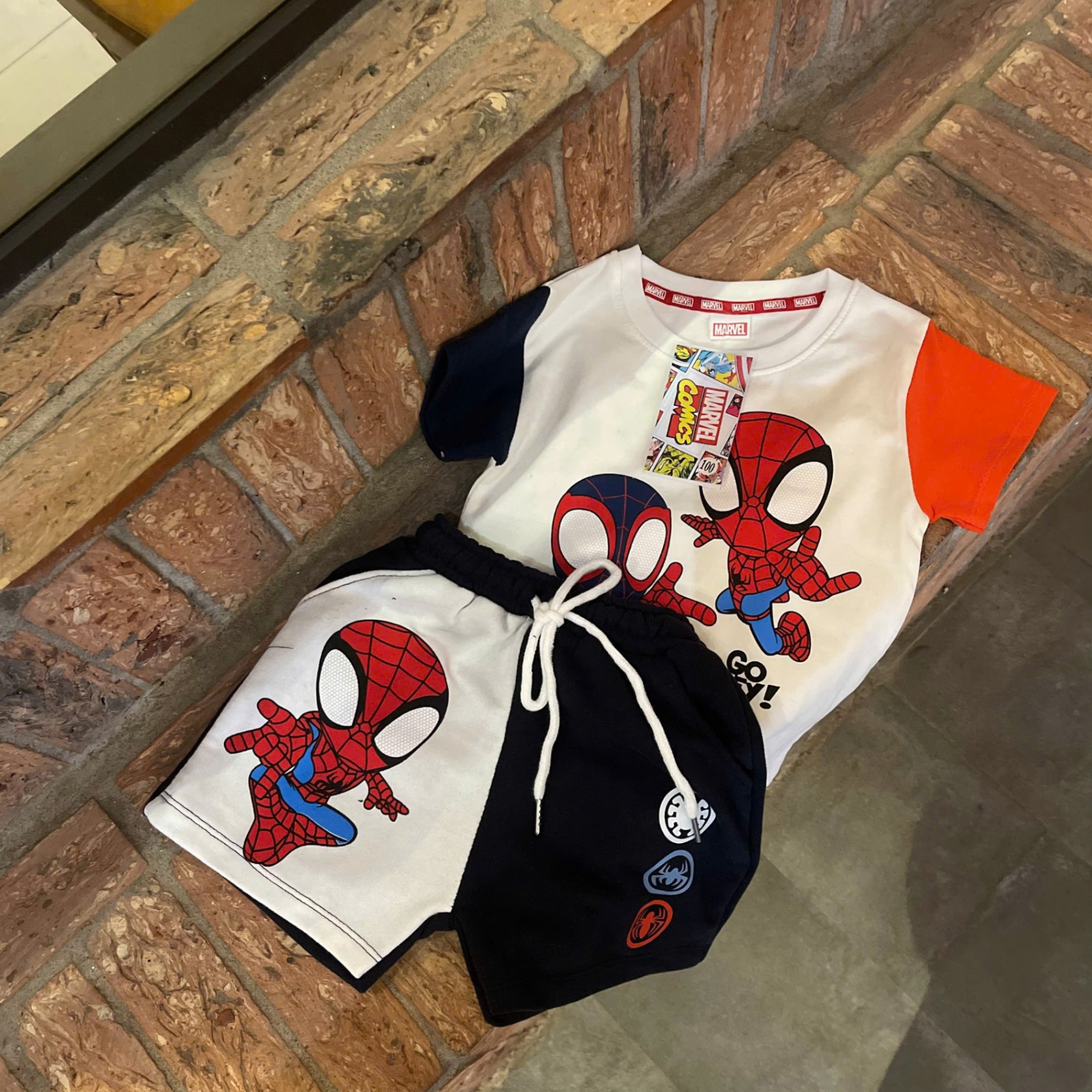 B427 - (GOM)SET BỘ NHỆN MARVEL PHỔI TAY CAM THAN