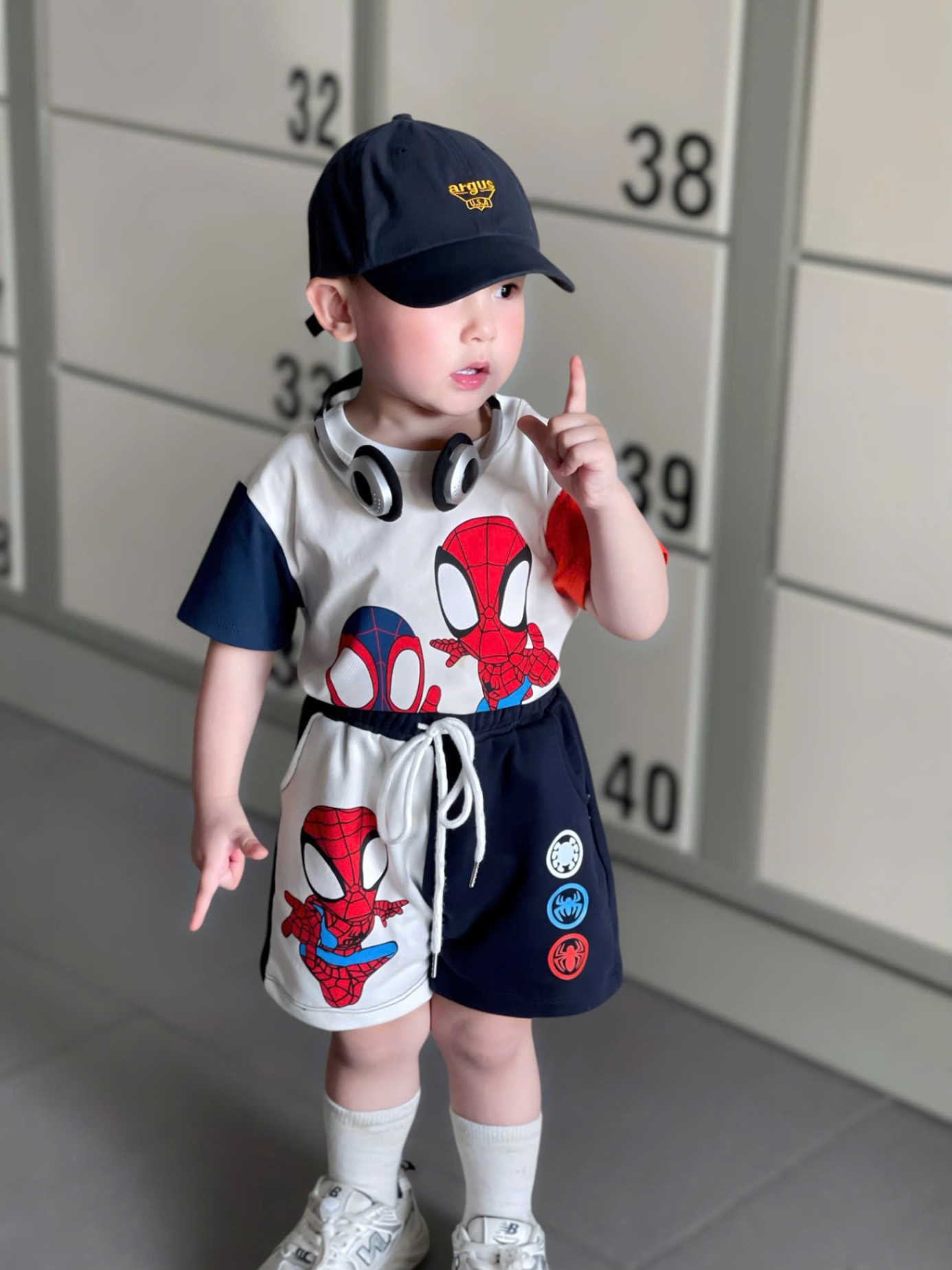 B427 - (GOM)SET BỘ NHỆN MARVEL PHỔI TAY CAM THAN